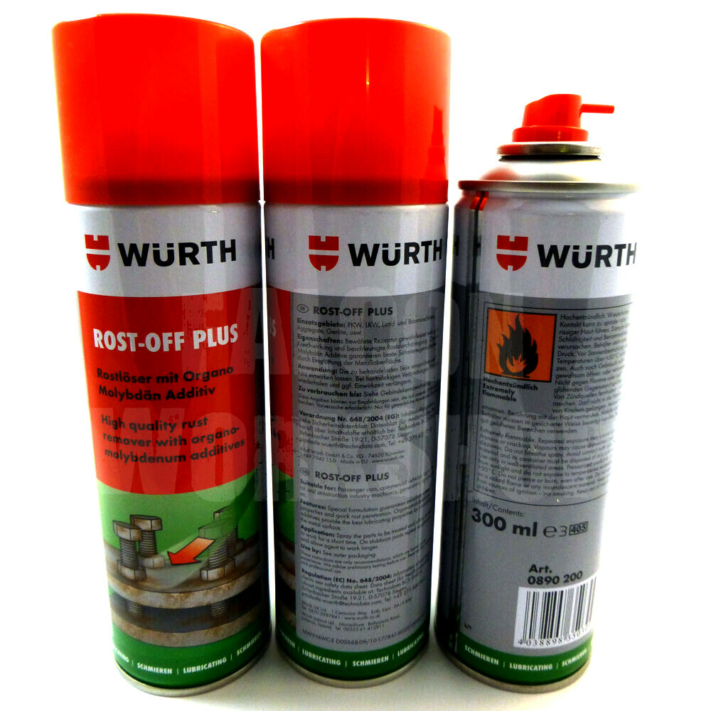WURTH ROST OFF PLUS 300ml HIGH QUALITY RUST REMOVER