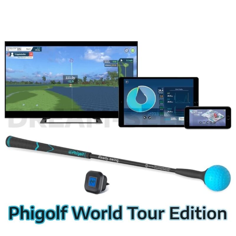 Phigolf WORLD TOUR Edition Set Home Smart Screen Golf Simulator