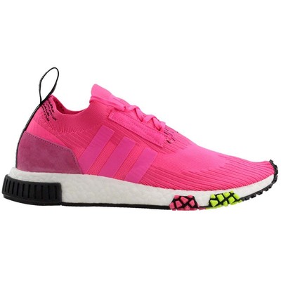 

Мужские кроссовки adidas Nmd Racer Primeknit на шнуровке, размер 8,5 D, повседневная обувь CQ2442, Розовый, adidas NMD Racer