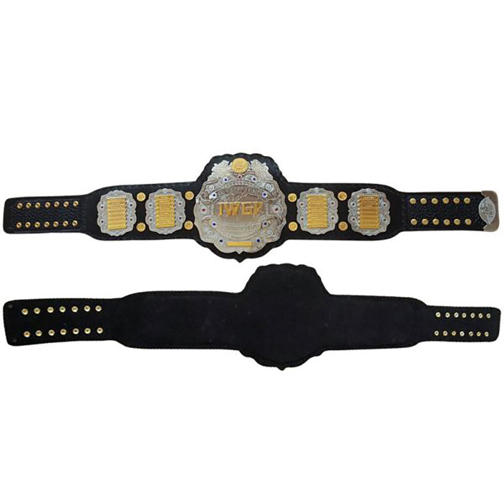 New IWGP V4 Heavyweight Championship Replica Dual Plate Belt 2MM/4MM Adult Size - Picture 2 of 5