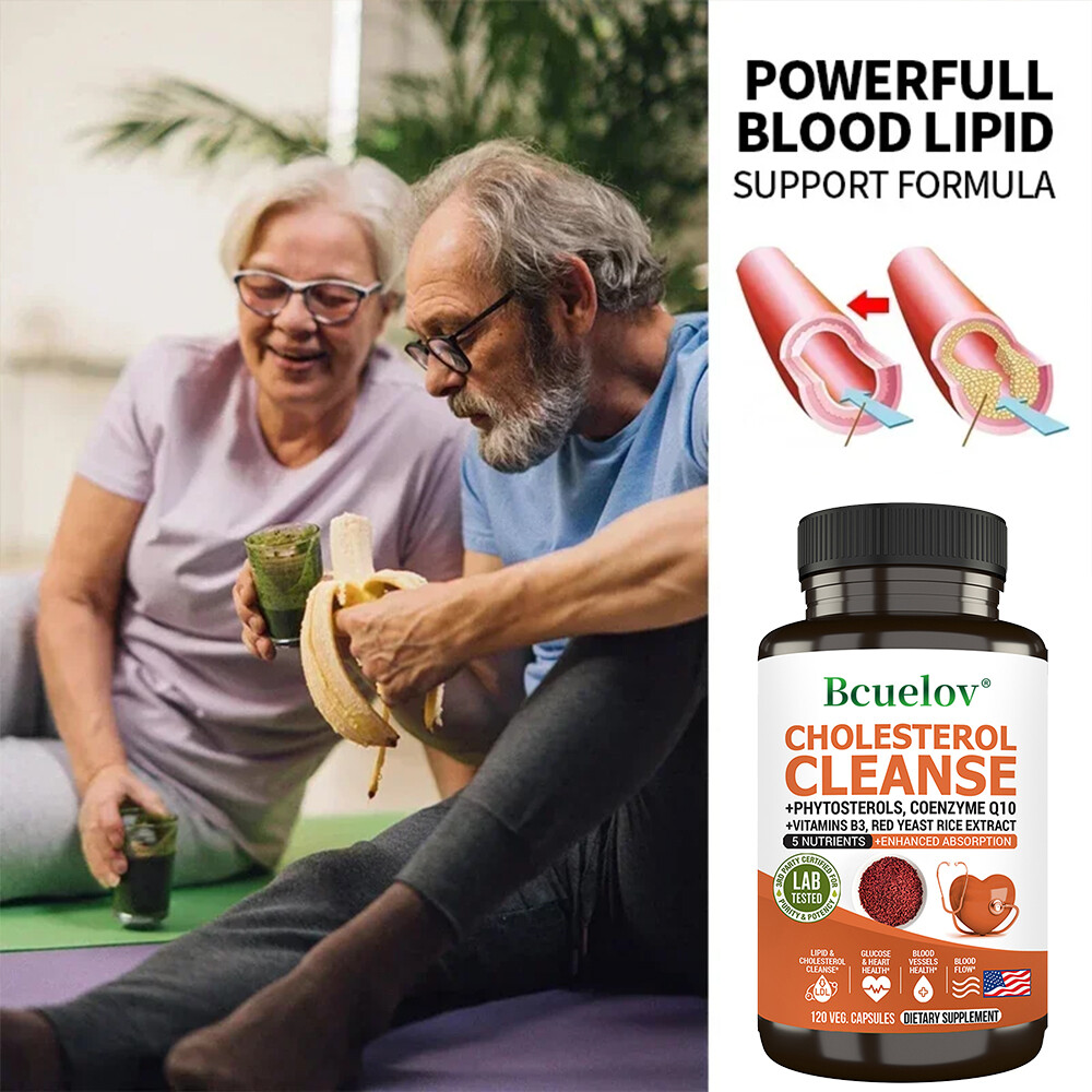 COENZYME Q10 +VITAMINS B3,RED YEAST RICE EXTRACT Capsules CHOLESTEROL CLEANSE