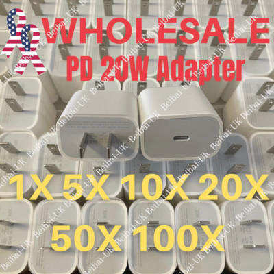 20W For iPhone 14 13 12 11 8 USB-C Fast Power Adapter PD Wall Charger Wholesale