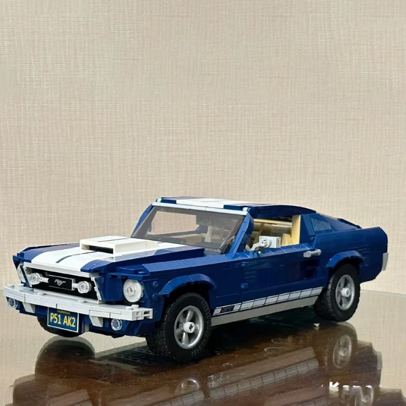 MOC 1471Pcs Mustangs Sports Racing Car Mustang Model Building Blocks Boys Birt
