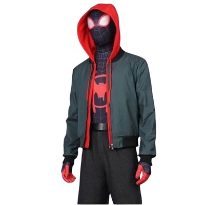 Spider-Man into the Spider-Verse Miles Morales Jacket Red Hood Jacket