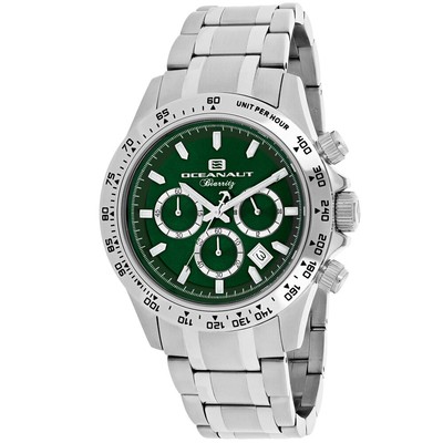 Pre-owned Oceanaut Mens Biarritz Green Dial Watch - Oc6112