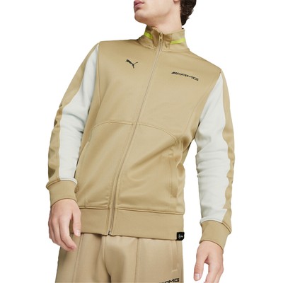 Спортивная куртка Puma Amg Statement на молнии, мужская бежевая повседневная спортивная верхняя одежда 62