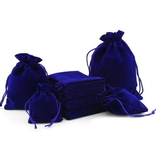25-100 Velvet Drawstring Pouch Jewelry Baggie Ring Party Wedding Gift Bag Set