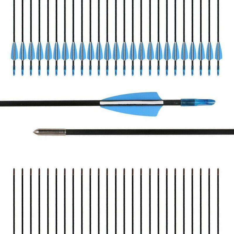 25XBogen Pfeile Fiberglaspfeile Übungspfeile Pfeile Bogenschießen  ø 6 mm 31Zoll