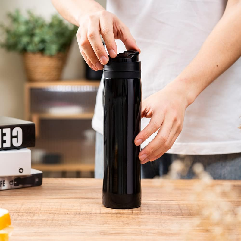 Portable French Press Pot Stainless Steel Vacuum Insulated Car Travel Coffee Mak