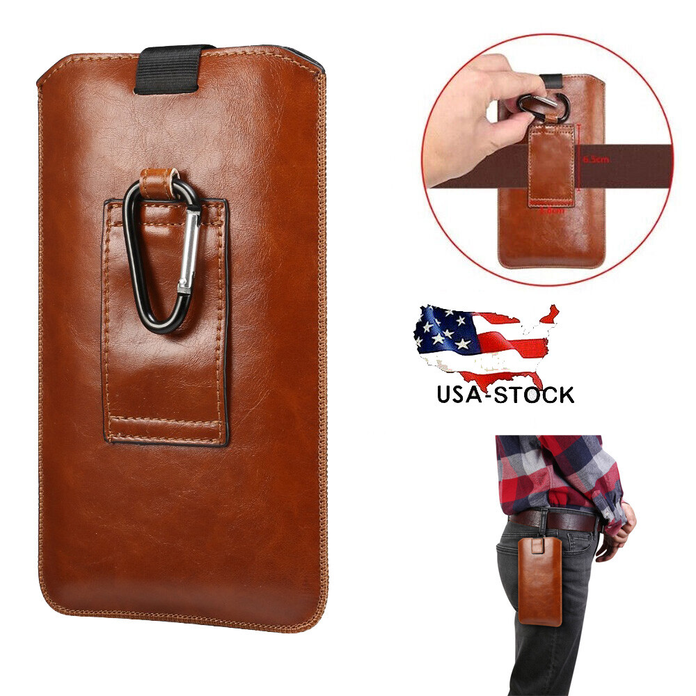 Pouch Leather Pencil Sleeve Phone Pen Holder Case Pocket