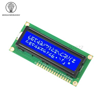5V 1602 16x2 Character LCD Display Module HD44780 Controller Blue Blacklight US