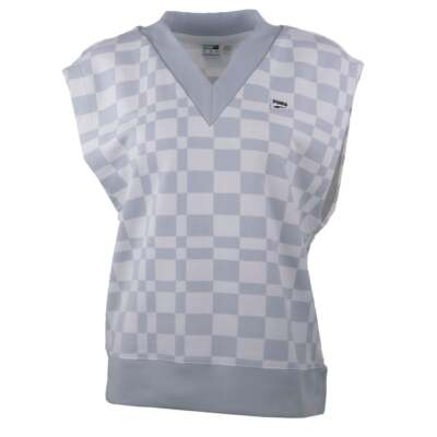 

Puma Downtown Aop Pullover Vest Женская синяя повседневная спортивная верхняя одежда 536269-21, Синий, Puma Downtown Aop Pullover Vest