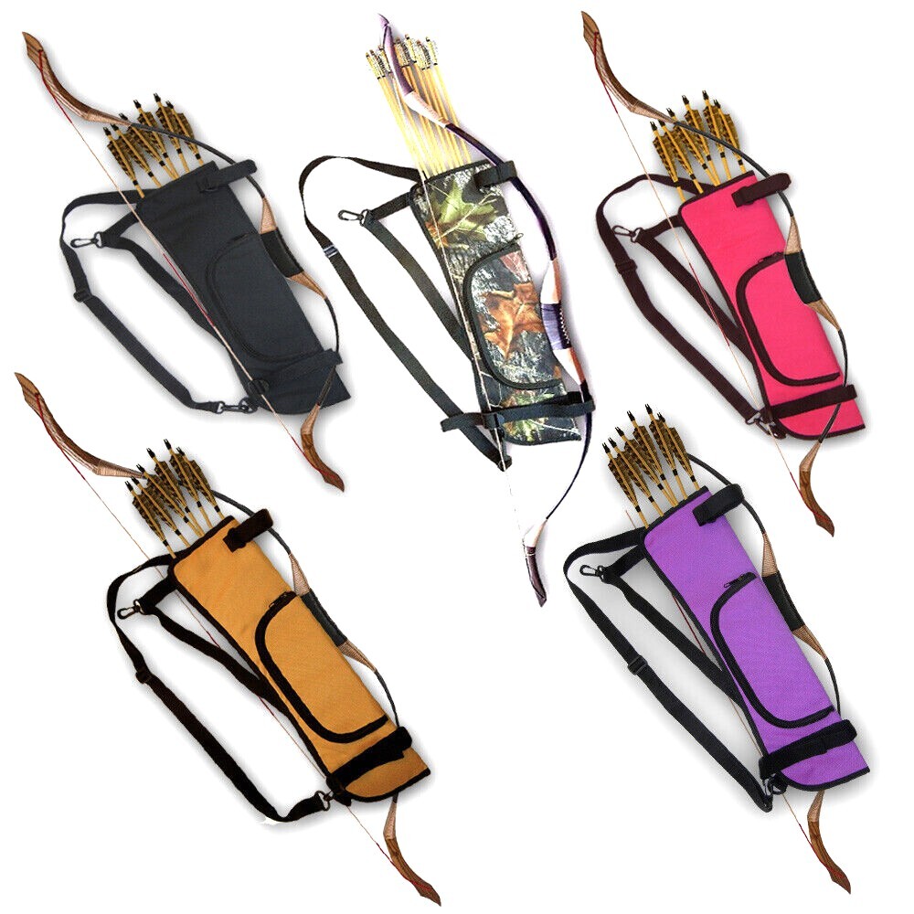DUAL USE LONGBOW/RECURVE BOW HOLDER & SHOULDER BACK/SIDE/WAIST ARROW QUIVER BAG