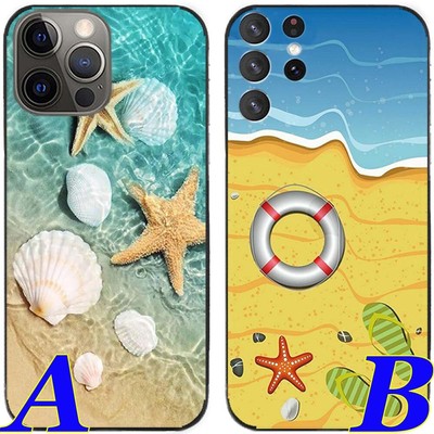 2X Sea Shell Starfish TPU Gel Case Cover For Samsung Nokia Honor Oneplus Phone