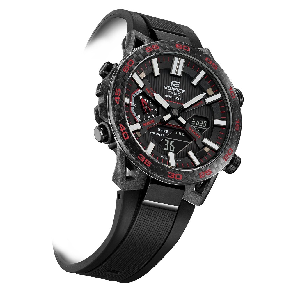 Pre-owned Casio Edifice Analog-digital Men's Watch Ecb-2000pb-1adf