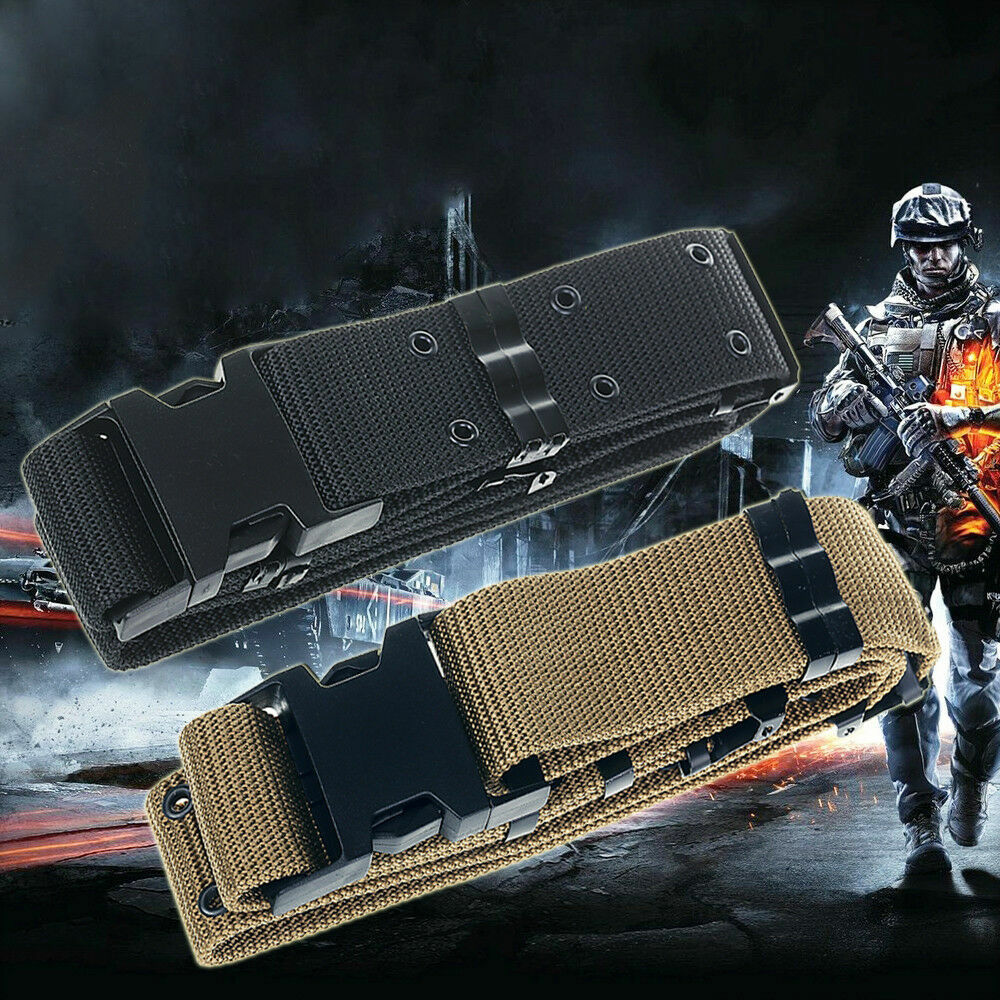 Tactical Combat Men Heavy Duty Belt Police Utility Belt Load Bearing with Buckle