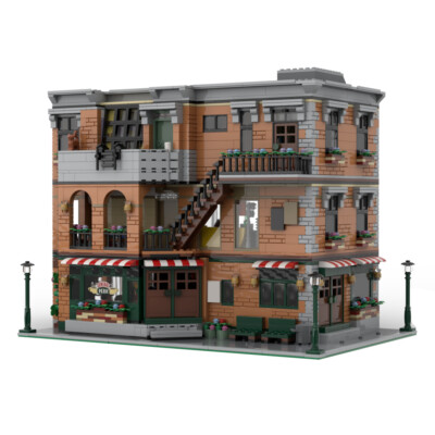 Apartment with Interior Three-story Building Modular Building 4651 Pieces New
