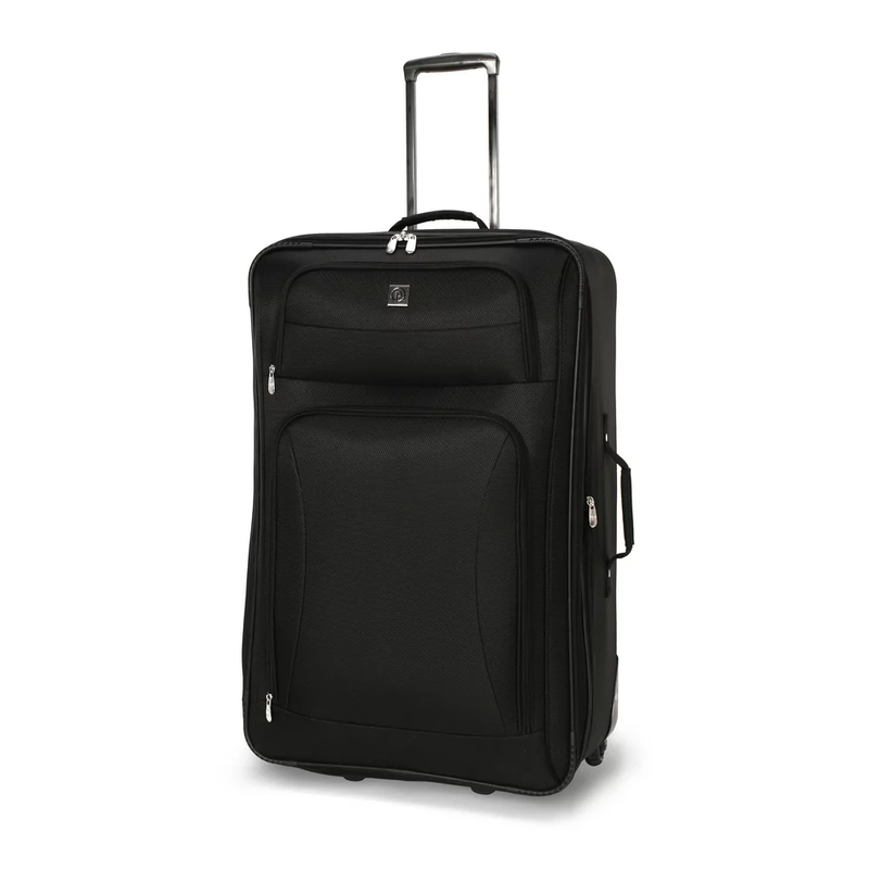 28" 2-Wheel Upright Luggage, Black