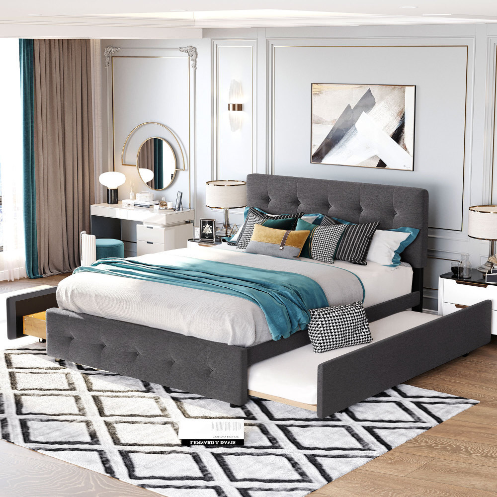 With 2 Storage Drawer And 1 Twin Xl Trundle