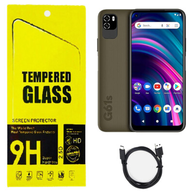 Screen Saver for Blu G61S Tempered Glass X 2 Pack +USB Charger