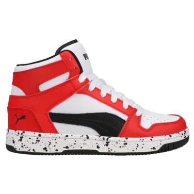 

Puma Rebound Layup Широкие высокие мужские белые кроссовки Повседневная обувь 383222-03, Белый, Puma Rebound Layup Wide High Top