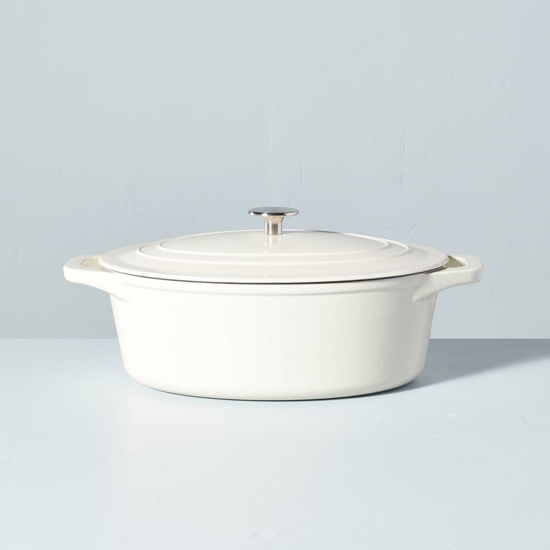 6qt Enameled Cast Iron Dutch Oven Sour Cream - Hearth