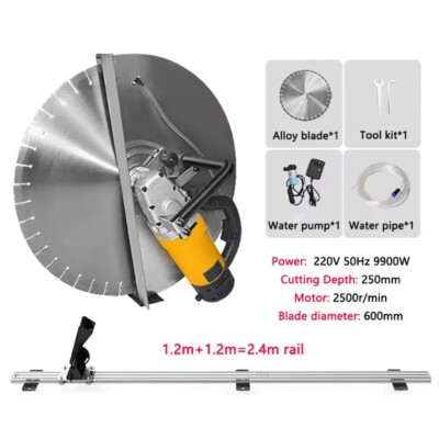 Dust-free Large Concrete Stone/wall Cutting Machine Plumbing Grooving Machine