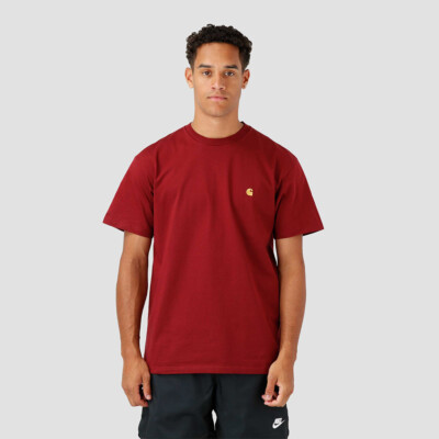 

Carhartt WIP Chase Lifestyle Футболка мужская корвина/золото, Красный, Carhartt WIP Chase Lifestyle T-Shirt