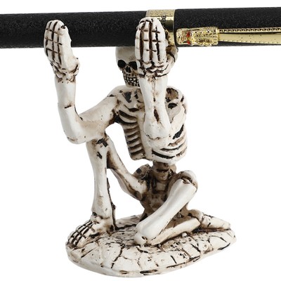 Vertical Pen Stand Rack Pencil Storage Organizer Skull Decorative Figurine
