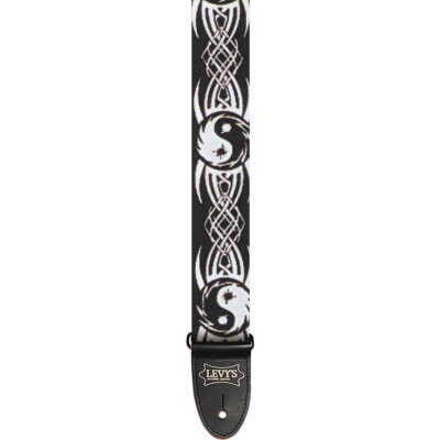 Levy's MP-15 Nylon - Yin/Yang Pattern Black/White Guitar Strap