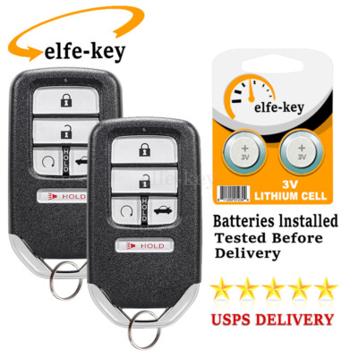 2 5B Keyless Smart Prox Remote Car Key Fob for Honda Accord 2018 2019 2020 2021