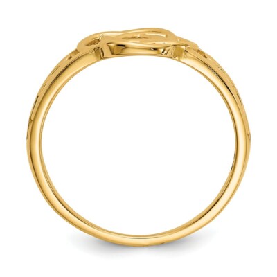 Pre-owned Superdealsforeverything Real 14kt Yellow Gold Polished Ladies Celtic Knot Ring S:6