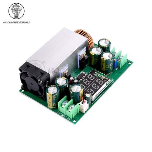 DC-DC 12~80V to 2.5~50V 20A Adjustable Buck Step-Down Module with Display 600W