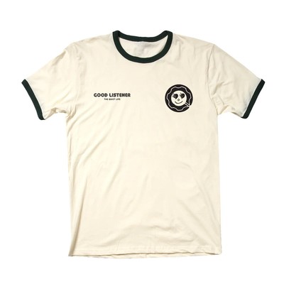 

Мужская футболка The Quiet Life Good Listener Ringer Lifestyle кремово-черная, Бежевый, The Quiet Life Good Listener Ringer Lifestyle T-Shirt