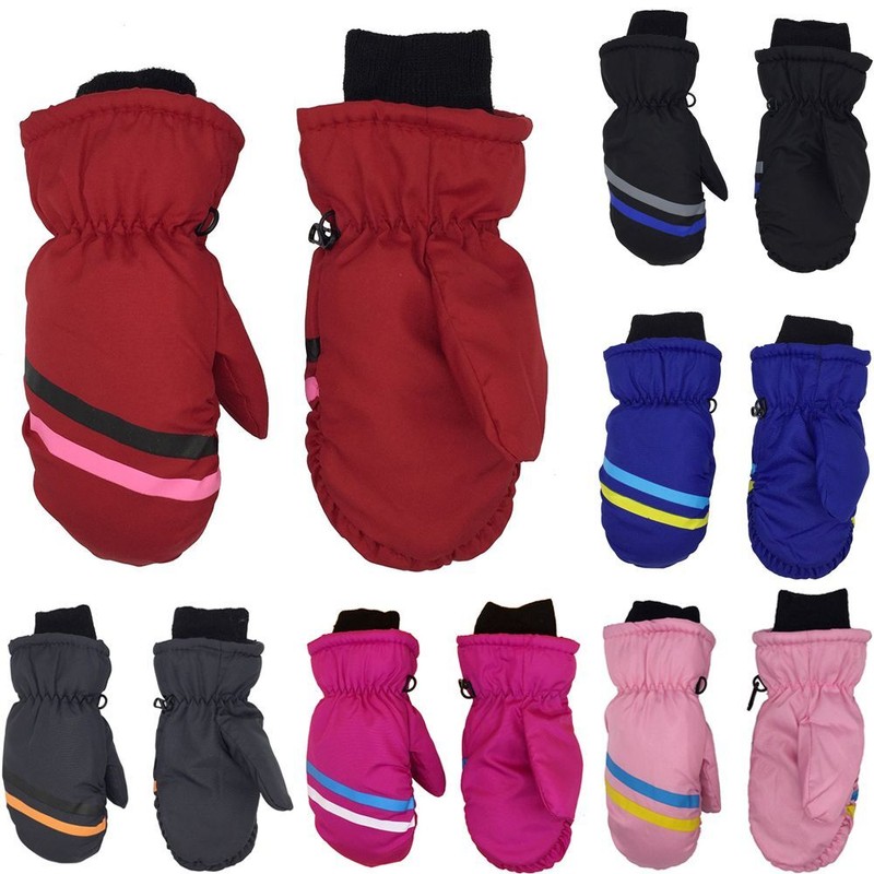 Children Ski Gloves Outdoor Riding Long-sleeved Mitten Snow Snowboard