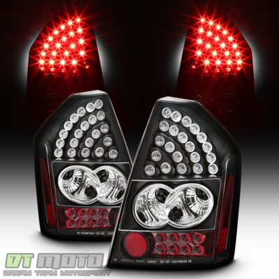 Black 2008-2010 Chrysler 300C PHILIPS LED Perform Tail Lights Lamps Left+Right