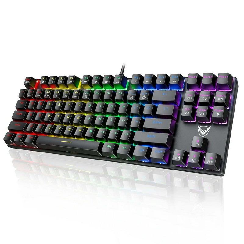 PICTEK Blue Switch Mechanical Gaming Keyboard: Customizable Backlit - Wired