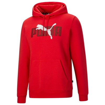 

Puma Layered Graphic Pullover Hoodie Mens Size  Повседневная верхняя одежда 848018-11, Красный