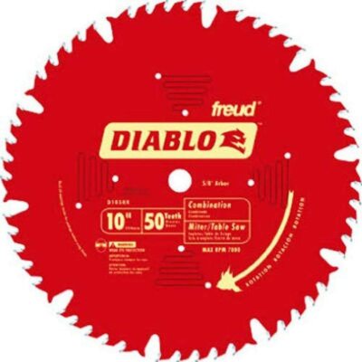 Diablo by Freud D1050X Diablo 10'' 50-tooth ATB Combo Saw Blade w/5/8'' Arbor &