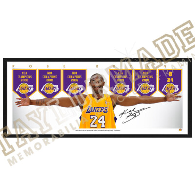Adam Lister Kobe Bryant ジークレープリントアート Kobe Bryant Framed 3d Photo Collage Los Angeles Lakers Un