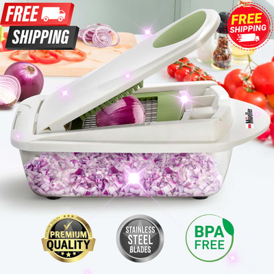 Mueller Pro-Series 10-in-1, Vegetable Chopper, 8 blades