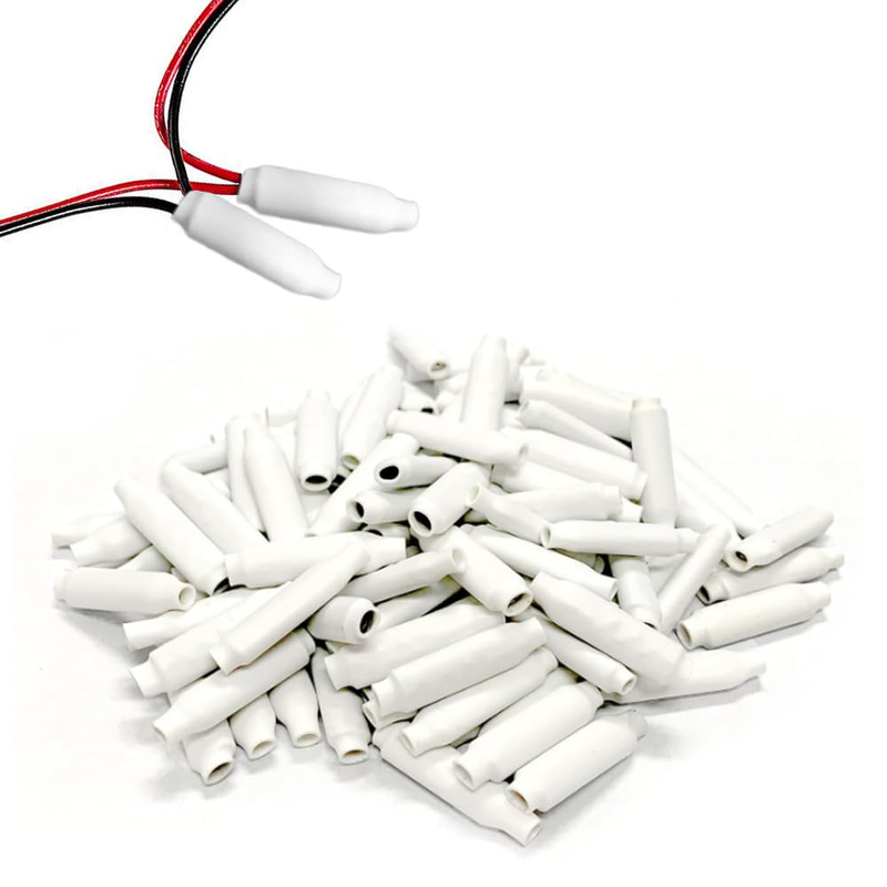 100Pcs White Dry B-Connector Wire Telephone Alarm Wire Crimp Beanies Splices for