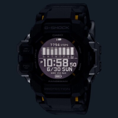 Pre-owned Casio G-shock Master Of Rangeman Gpr-h1000-1jr Black Men's Watch W/ Box
