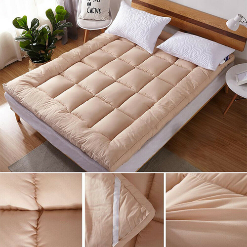72D Mattress Pad Cover Topper Protector Pillow Top Fitted King Queen Full Twin