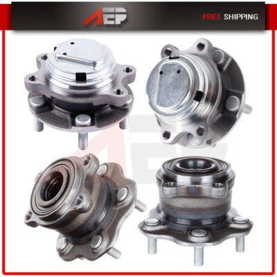 Set 4 Front Rear Left & Right Side Wheel Hub Bearing For Nissan 370Z 2009 - 2013
