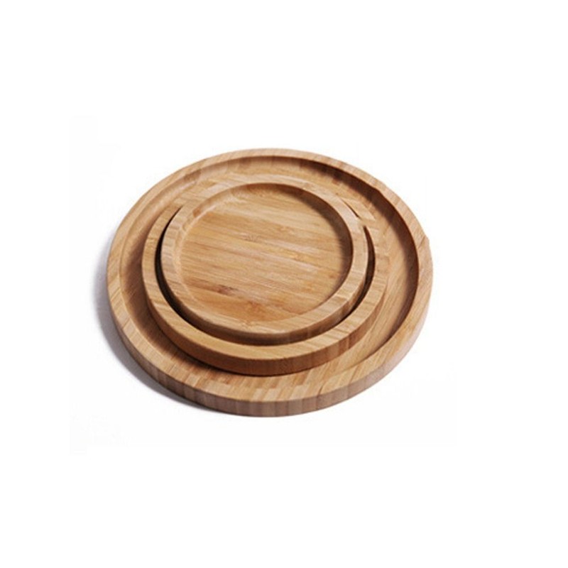 New Wooden Bamboo Serving Tray Tea Cup Trays Fruit Plate Storage Pallet Plate