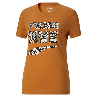 

Женская футболка с круглым вырезом и короткими рукавами Puma Nyc Formstripe Fill, размер MA, Коричневый