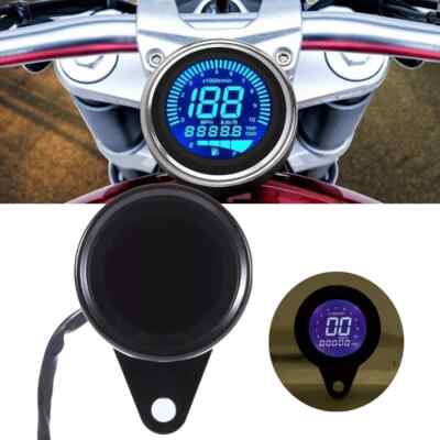 Universal Motorcycle Digital LED LCD Odometer Speedometer Tachometer Speed Gauge
