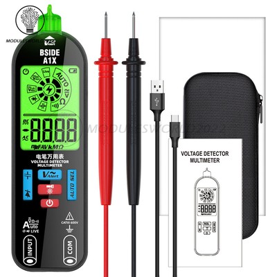 A1X Mini Digital Multimeter Intelligent Auto Ranging Rechargeable DC/AC Voltage