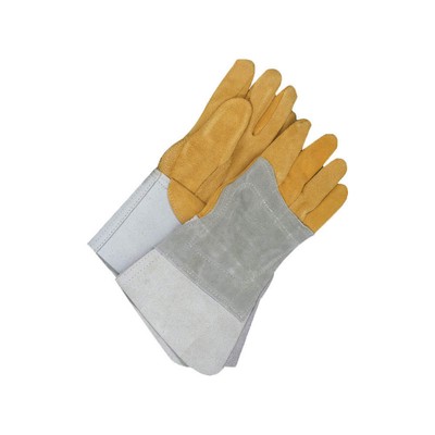 BDG 64-1-1526-S Welding Gloves,Gray,Yellow,S,PR 793PJ6